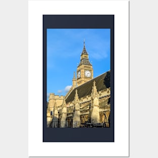 Big Ben Tower behind Westminster Abbey Posters and Art